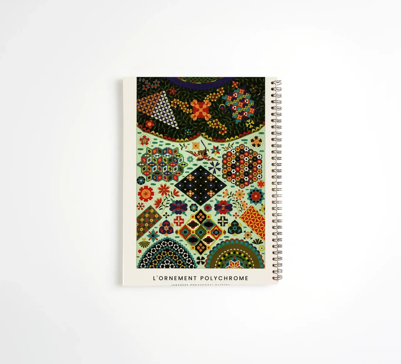 Racinet -  Japanese Ornamental Pattern cuaderno de espiral de Vintage by JUNIQE