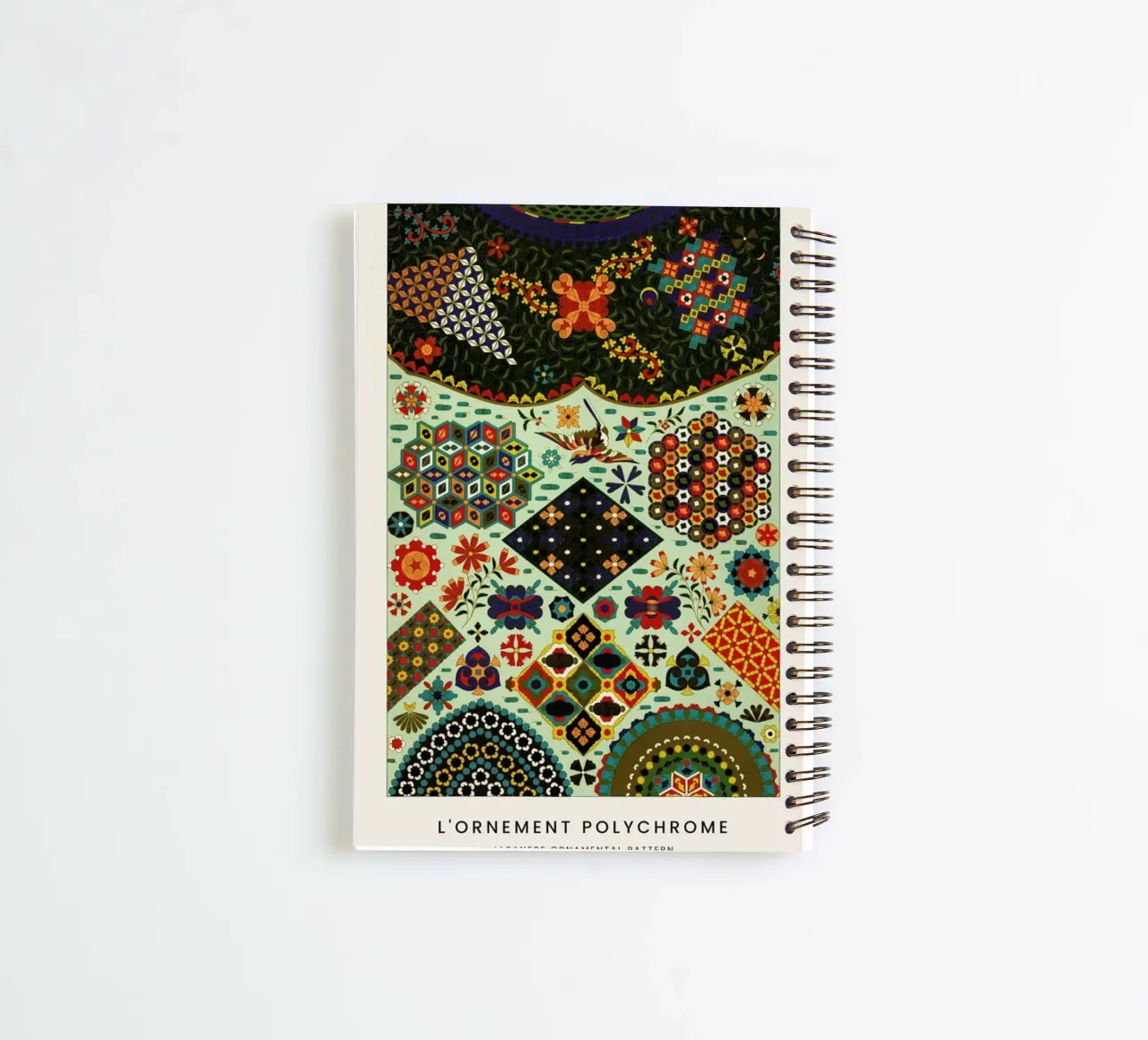 Racinet -  Japanese Ornamental Pattern cuaderno de espiral de Vintage by JUNIQE