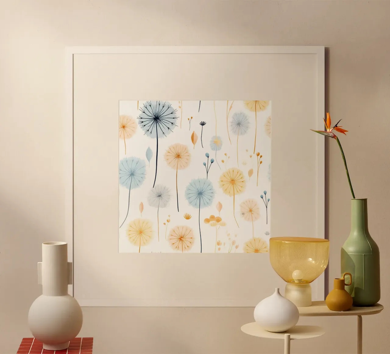 Sussurri di denti di leone poster da Botanical Pattern House