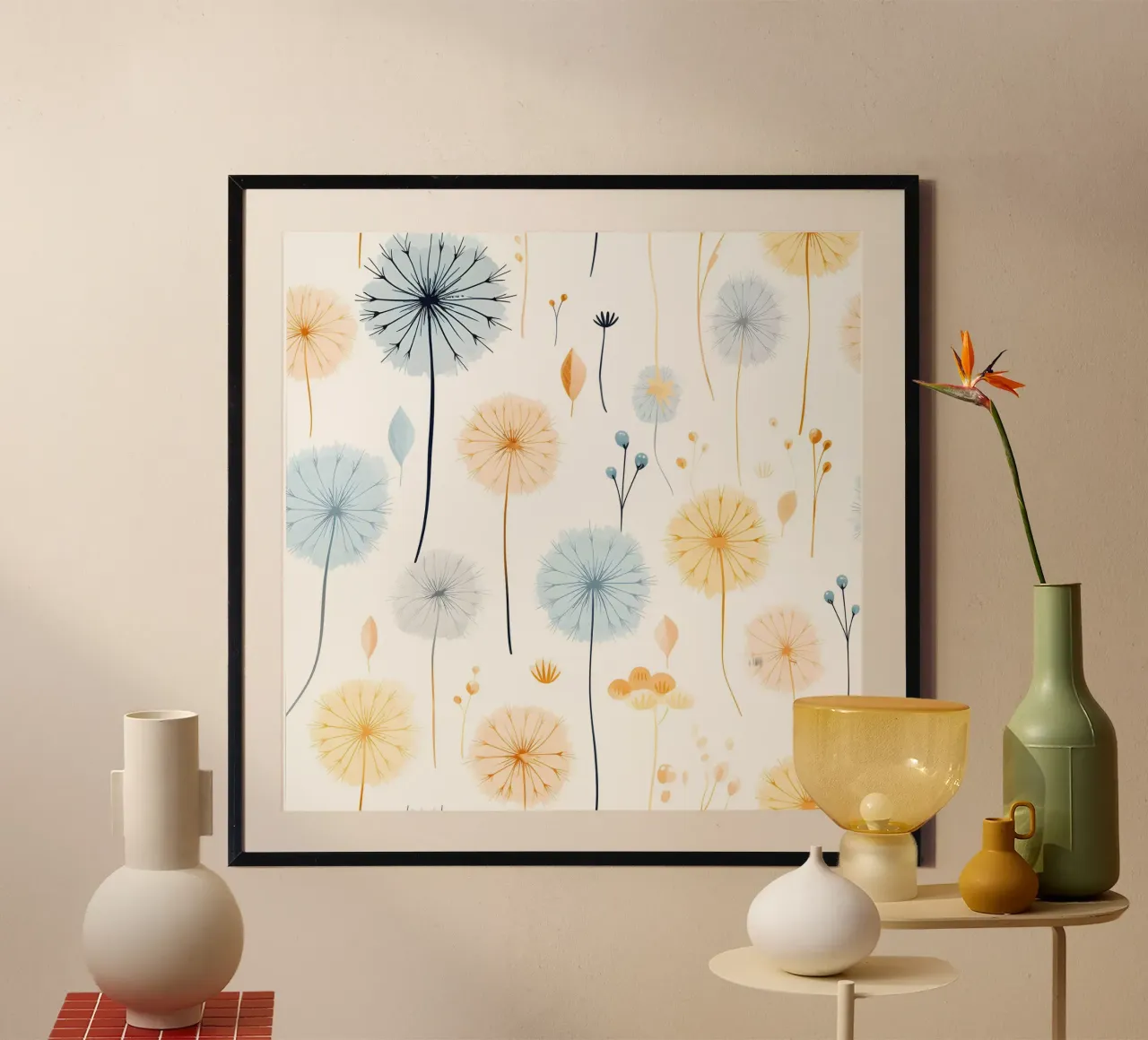 Sussurri di denti di leone poster da Botanical Pattern House