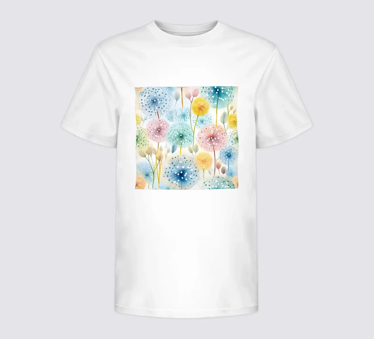 Whispers of Dandelions kids t-shirt by Botanical Pattern House