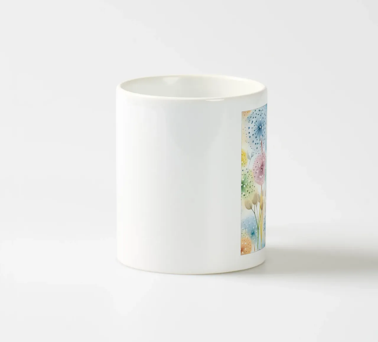 Whispers of Dandelions ceramic mug by Botanical Pattern House