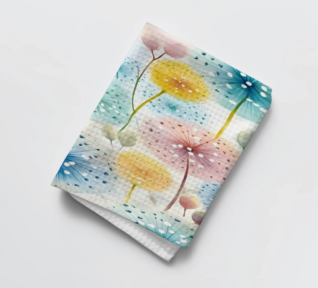 Whispers of Dandelions tea towel by Botanical Pattern House
