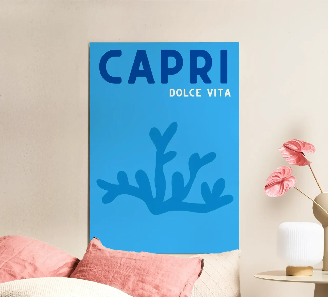 Poster Capri Dolce Vita - Motivo alghe, blu oceano Esteti poster da NorwesClub
