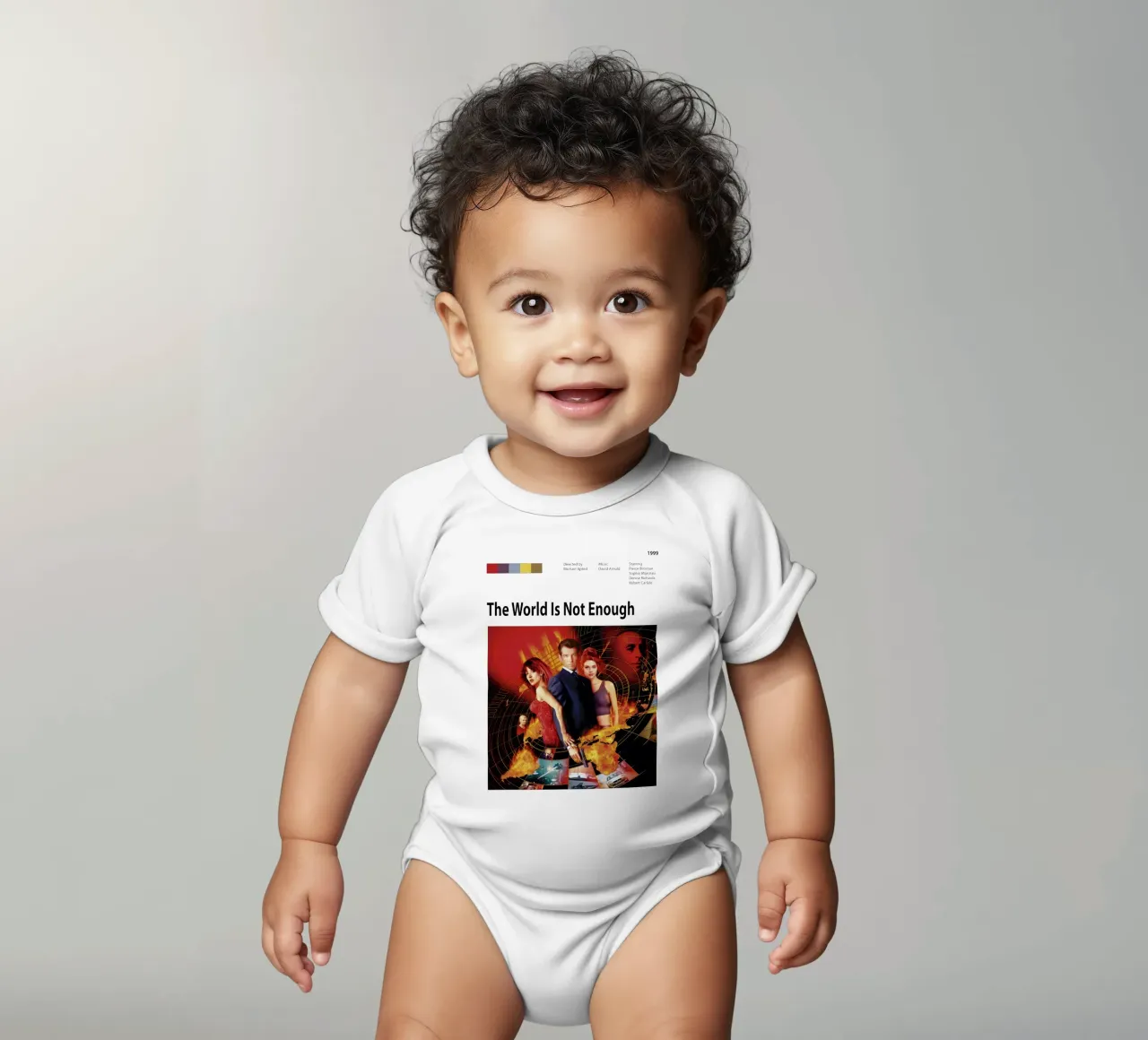 The World Is Not Enough short-sleeve baby romper by 🎞 The Movie Wall