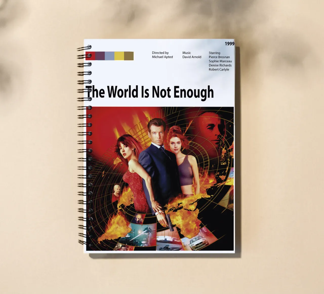 The World Is Not Enough spiral notebook by The Movie Wall