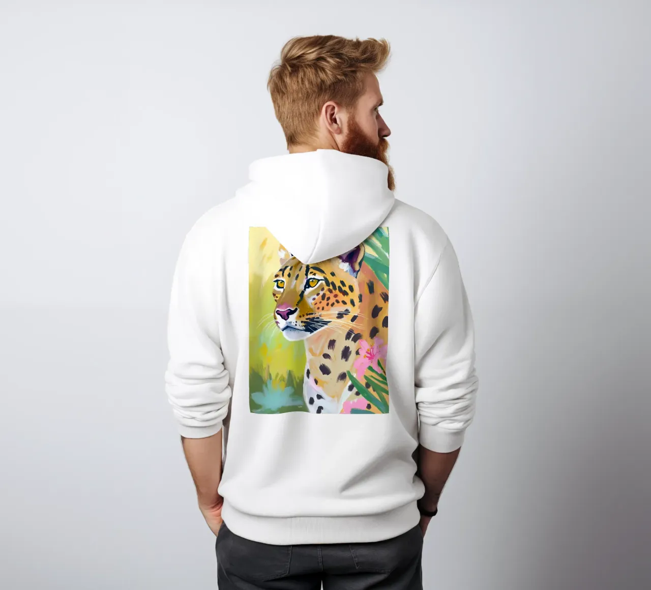 🌺🐆 Léopard de rêve en vert tropical sweat à capuche de Trinkets NL Design Studio