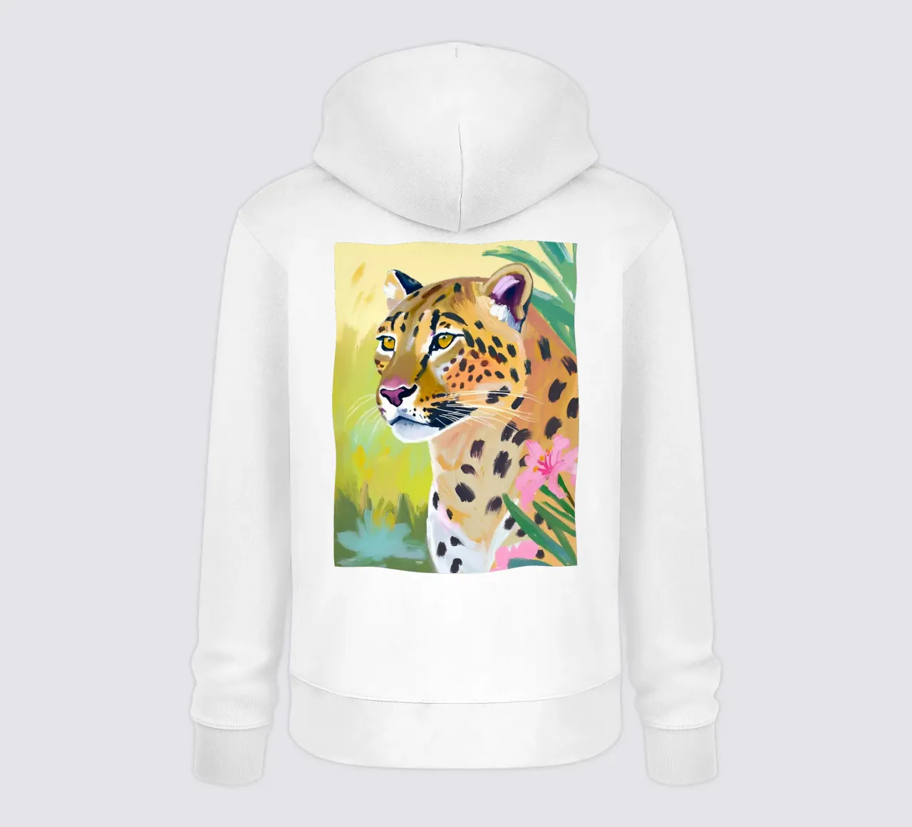 🌺🐆 Léopard de rêve en vert tropical sweat à capuche de Trinkets NL Design Studio