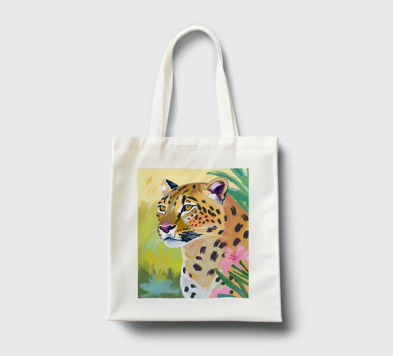 🌺🐆 Léopard de rêve en vert tropical tote bag de Trinkets NL Design Studio