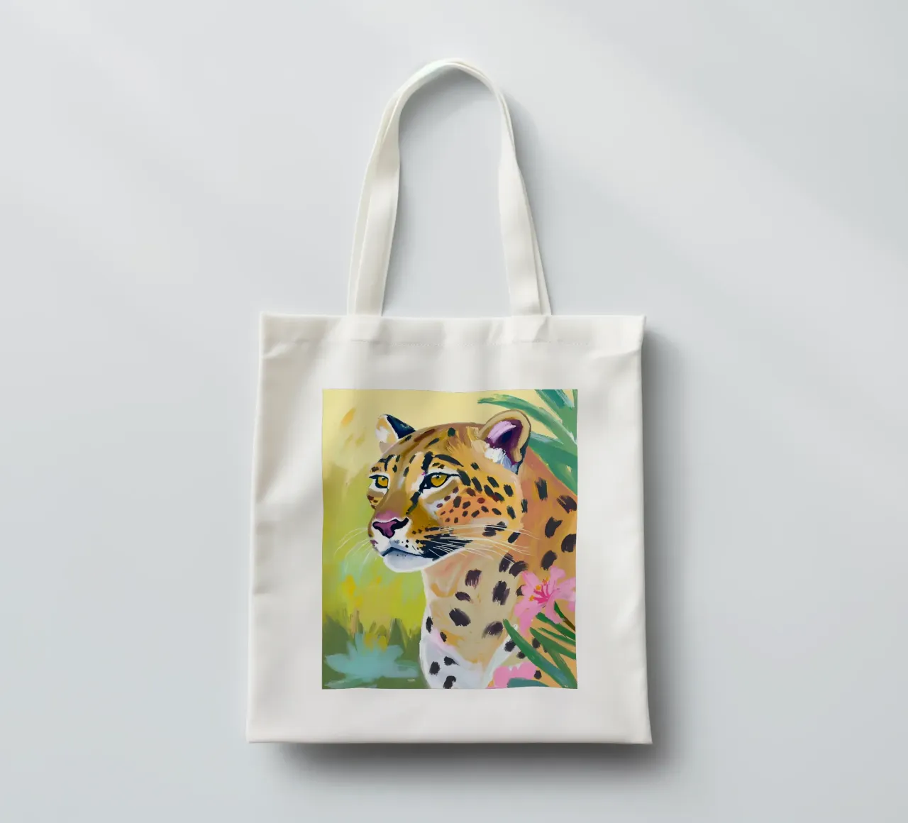 🌺🐆 Léopard de rêve en vert tropical tote bag de Trinkets NL Design Studio