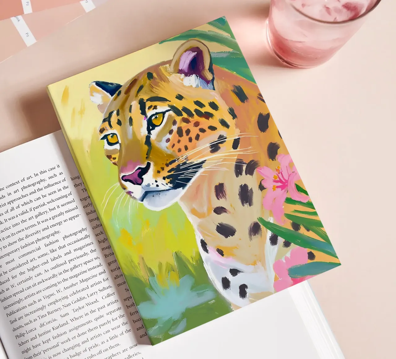 Léopard de rêve en vert tropical carnet de notes de Trinkets NL Design Studio
