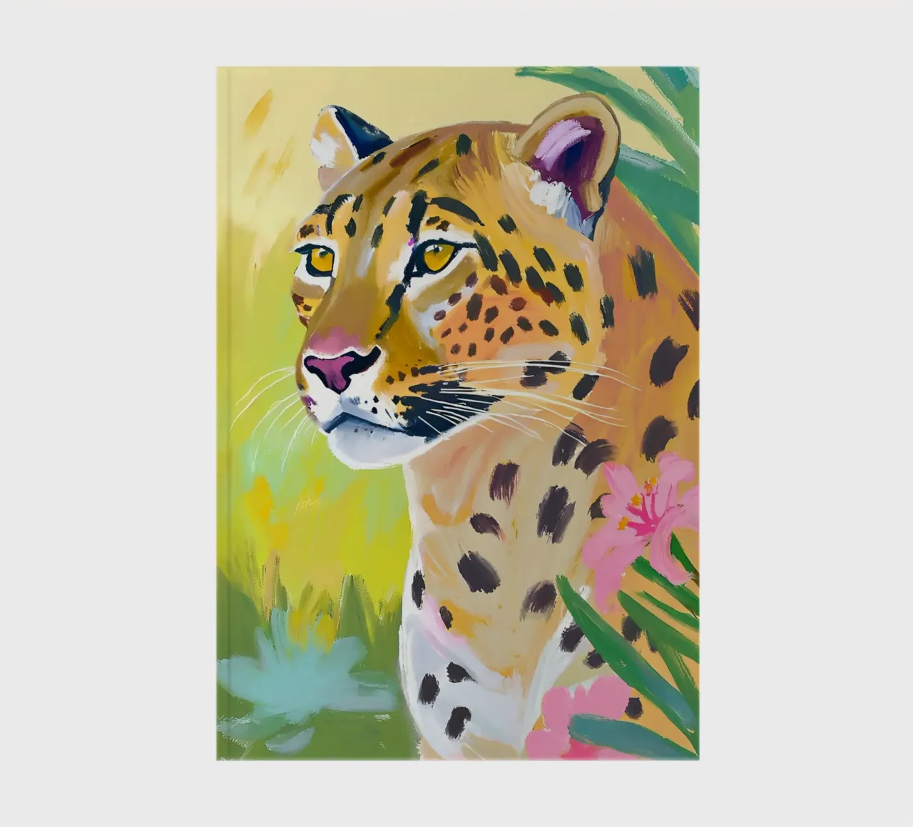 Léopard de rêve en vert tropical carnet de notes de Trinkets NL Design Studio