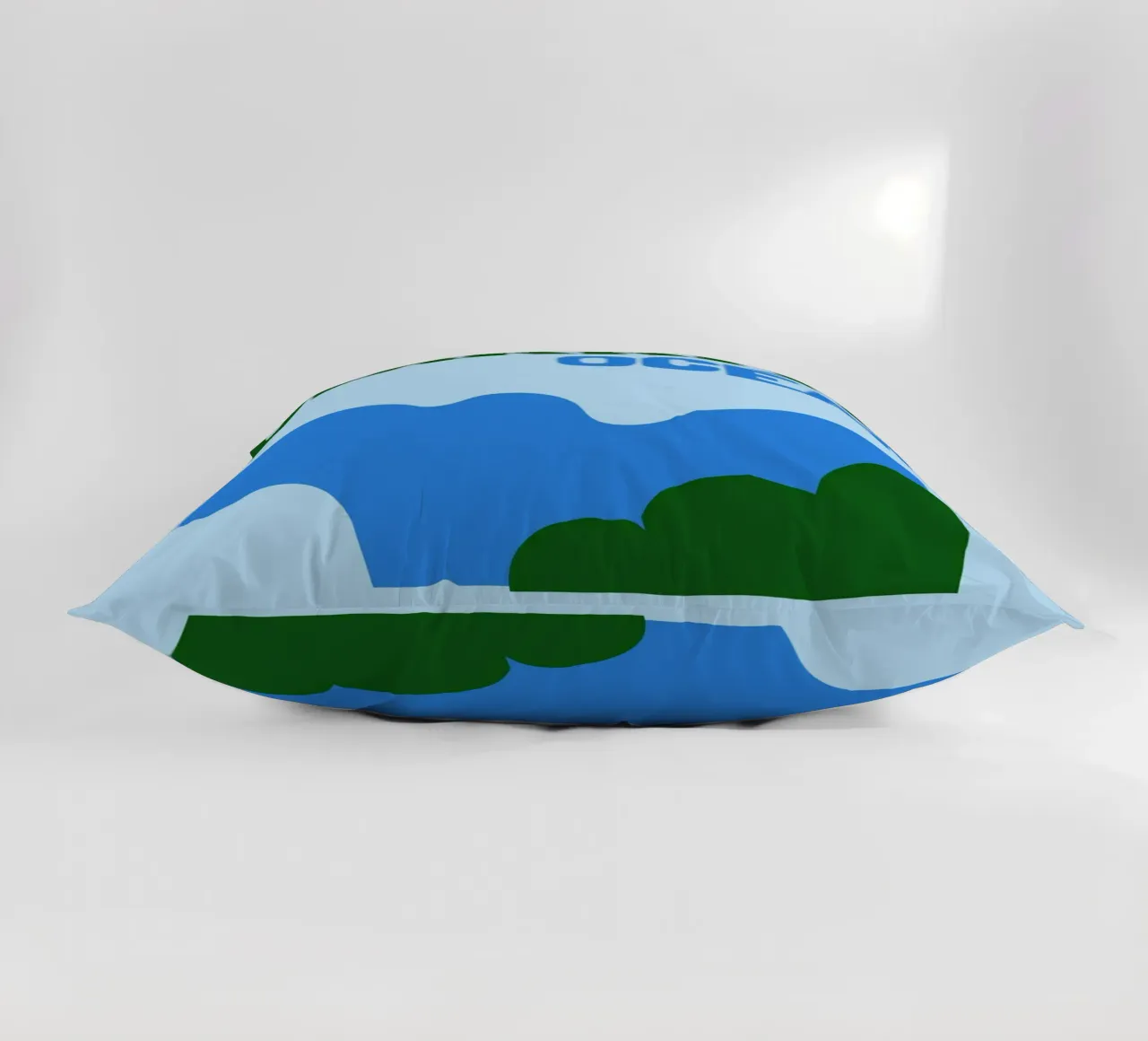 Biarritz Océan Poster - Abstract Waves, Basque Coast Vibes decorative cushion by NorwesClub
