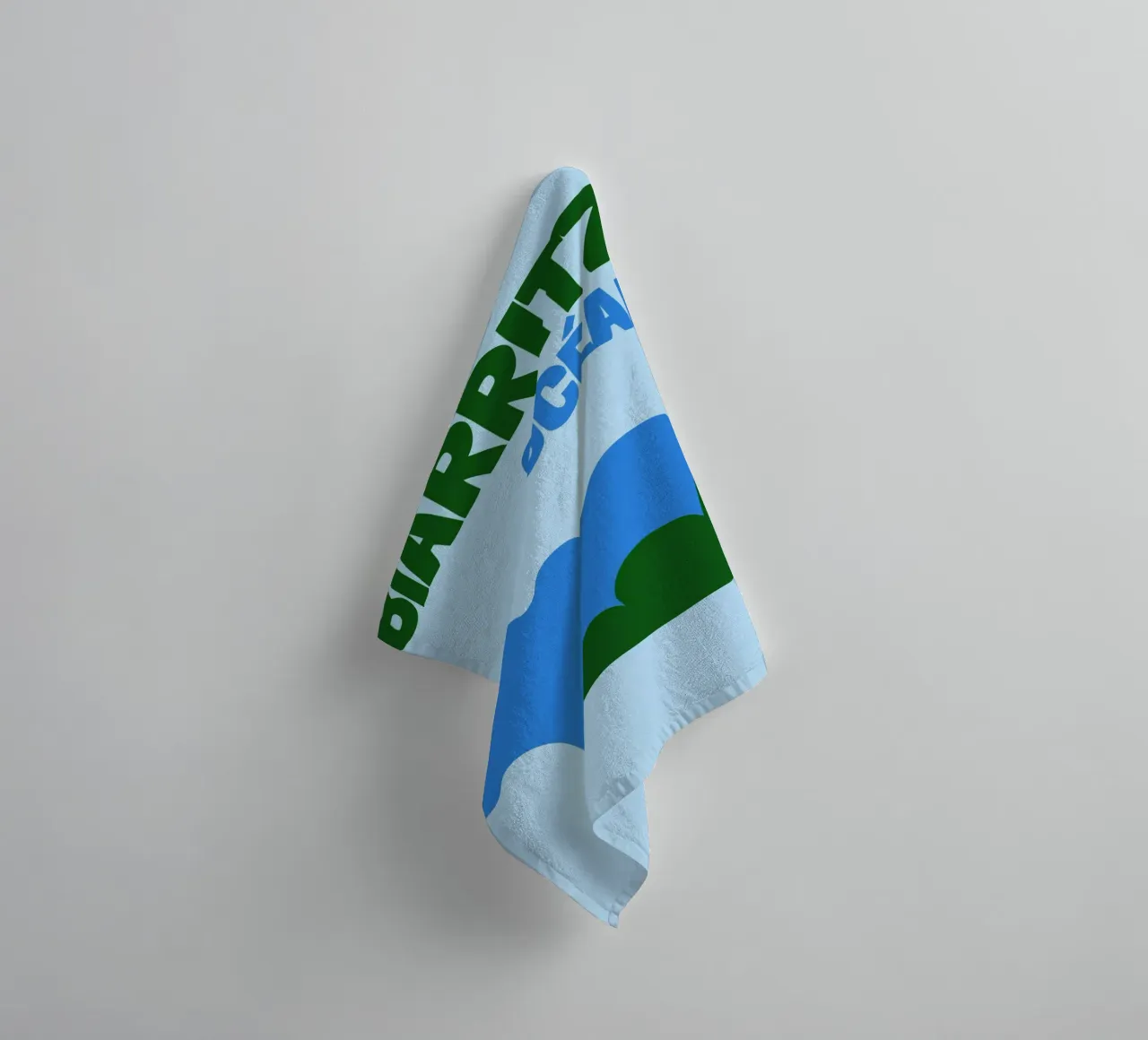 Biarritz Océan Poster - Abstract Waves, Basque Coast Vibes towel by NorwesClub
