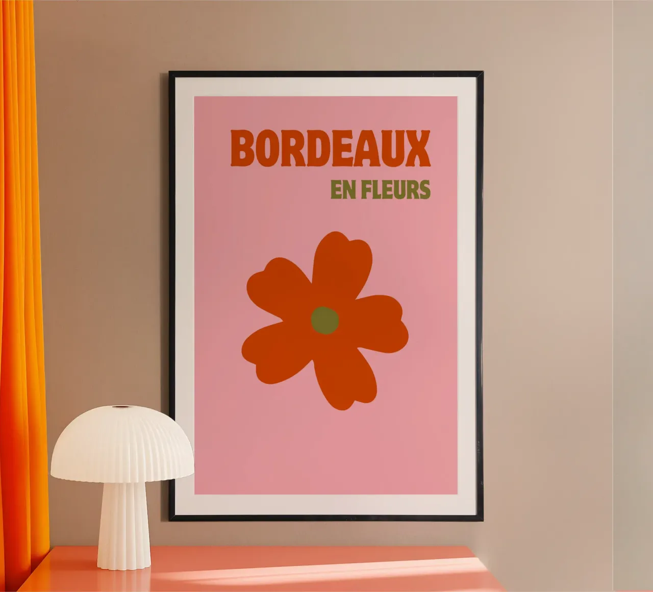 Indie Blooms: Bordeaux Flower Power - Botanica minimalista A poster da NorwesClub