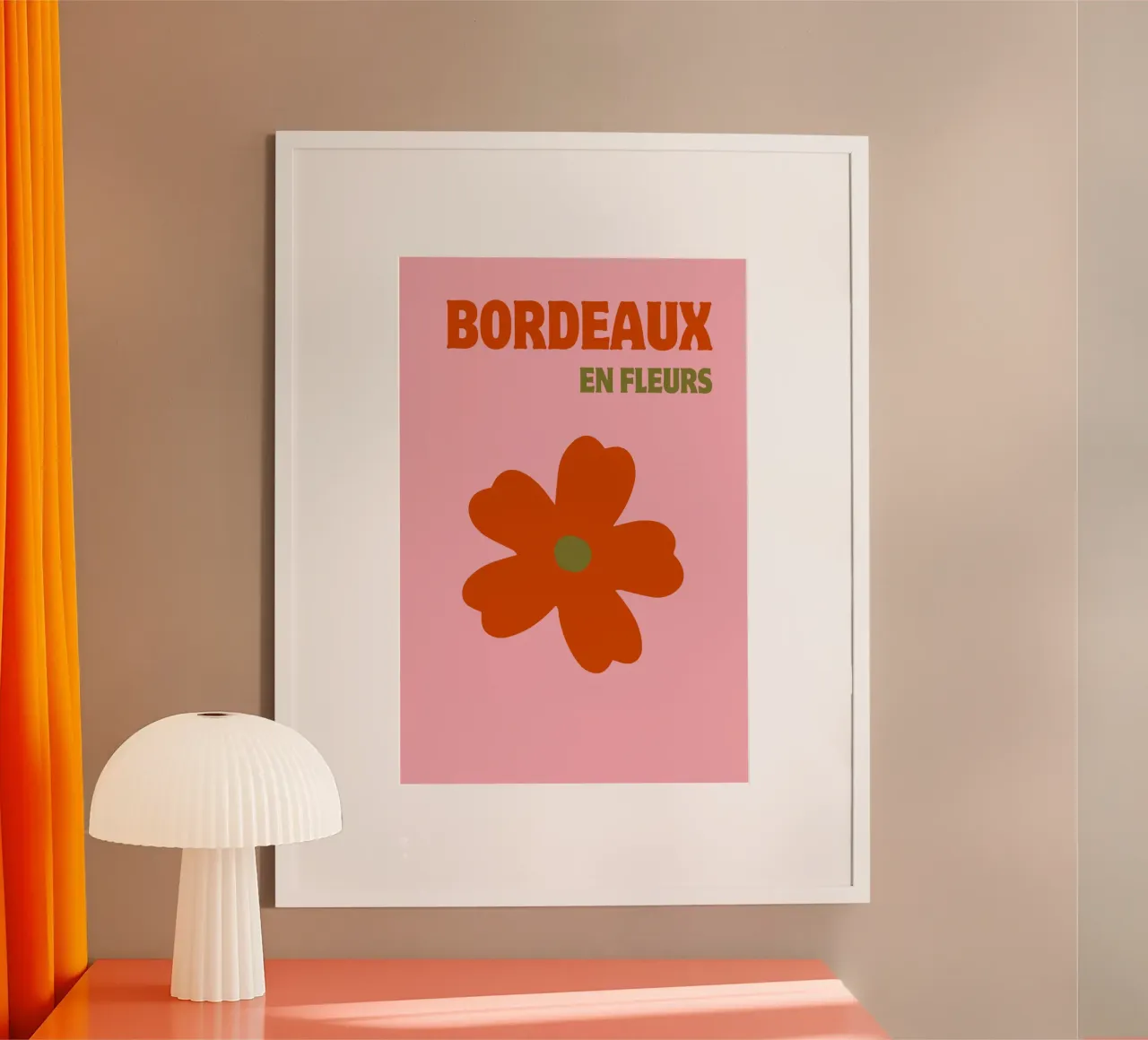 Indie Blooms: Bordeaux Flower Power - Botanica minimalista A poster da NorwesClub