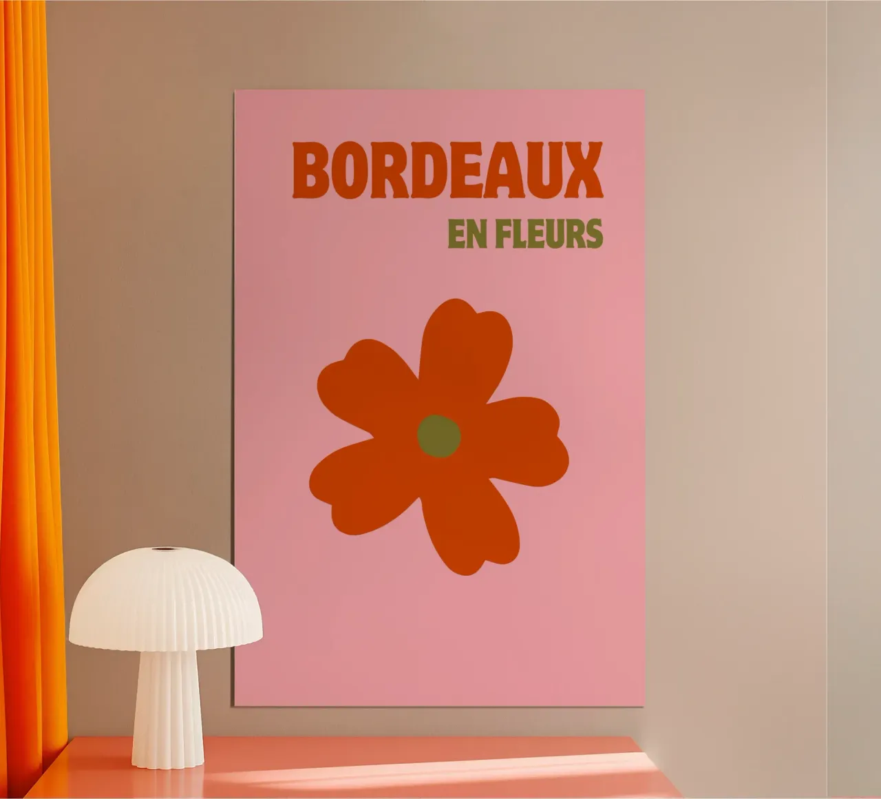 Indie Blooms: Bordeaux Flower Power - Botanica minimalista A poster da NorwesClub