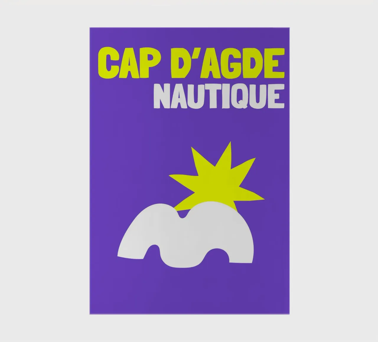 Agde Nautical Vibes: Minimalist Coastal Pop Art Poster notebook by NorwesClub