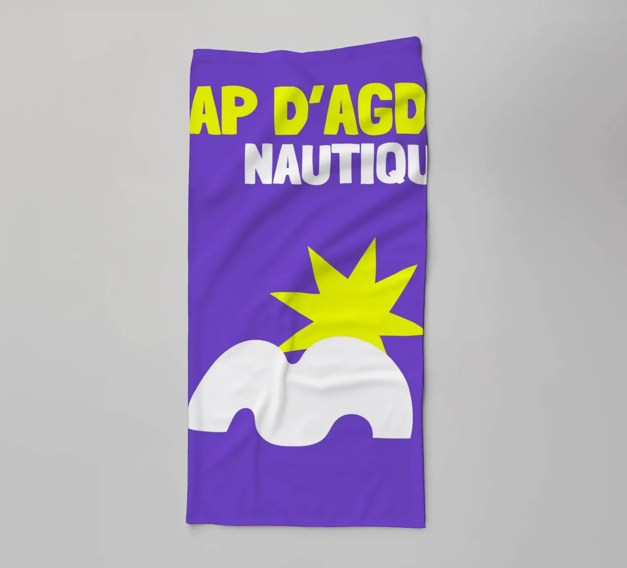 Agde Nautical Vibes: Minimalist Coastal Pop Art Poster towel by NorwesClub