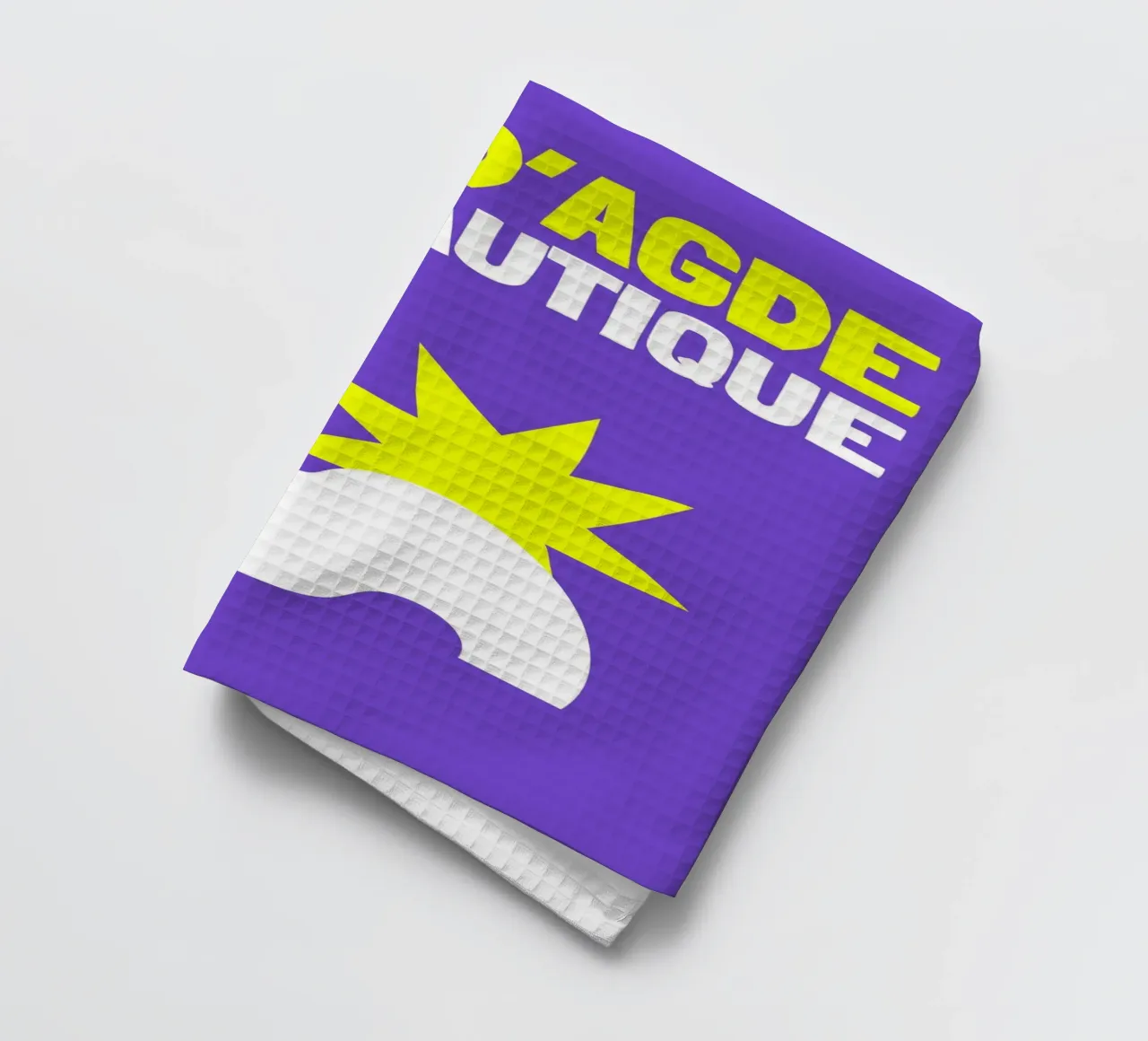 Agde Nautical Vibes : Poster Pop Art Minimaliste Côtier torchon de NorwesClub