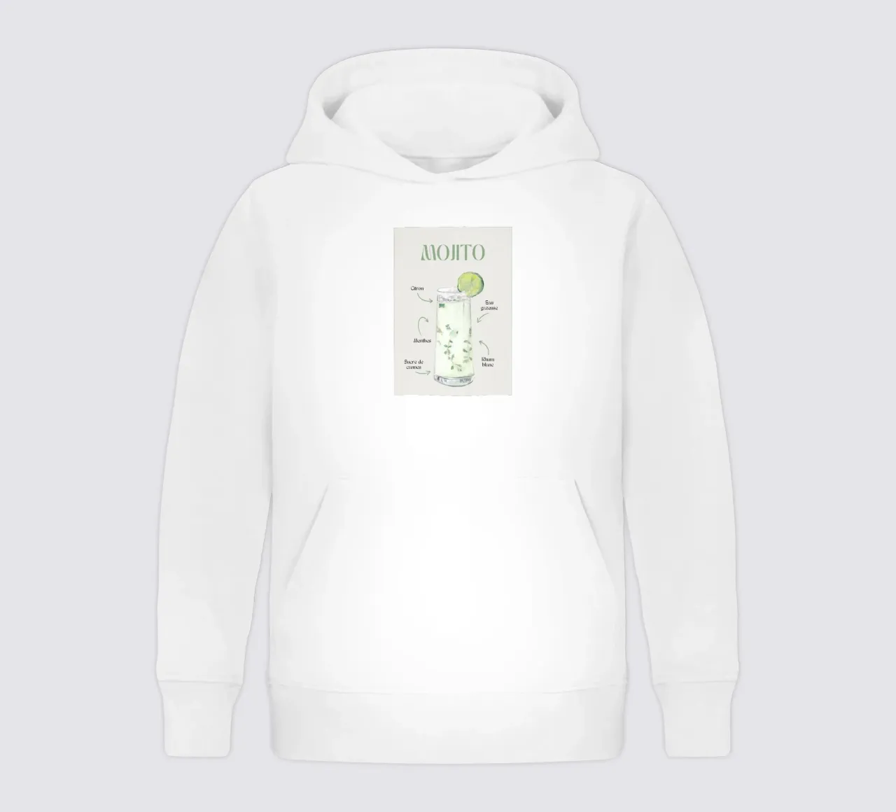 Mojito Classic: Refreshing Watercolor Cocktail Recipe Print kids hoodie by NorwesClub