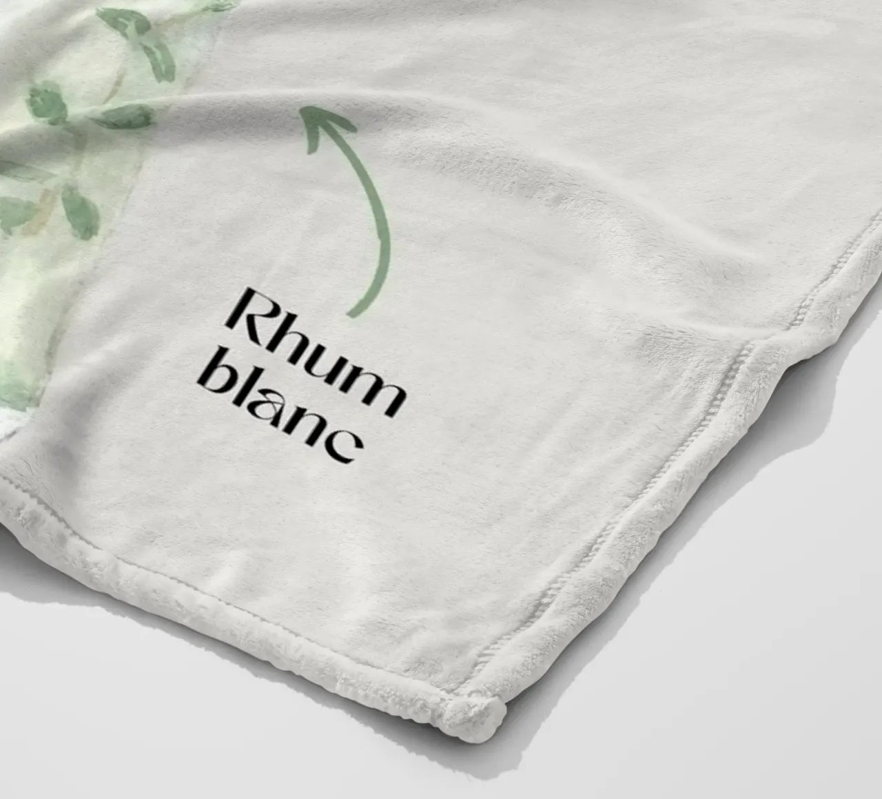 Mojito Classic: Refreshing Watercolor Cocktail Recipe Print fleece blanket by NorwesClub