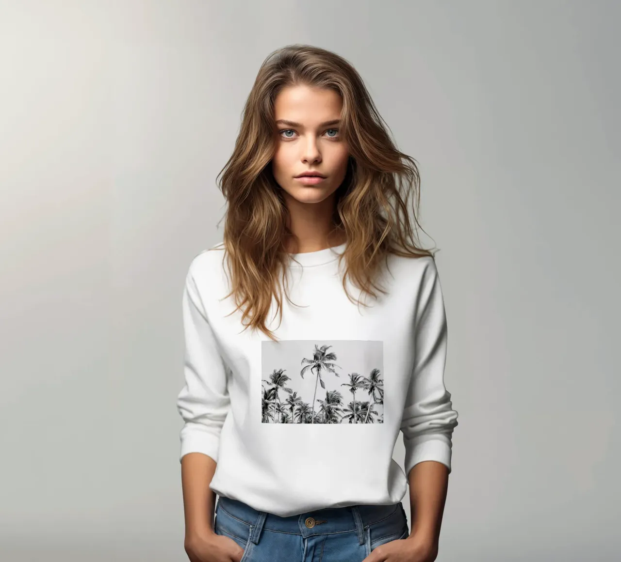 Palm Trees On The Beach 3 sweatshirt van Victoria Frost