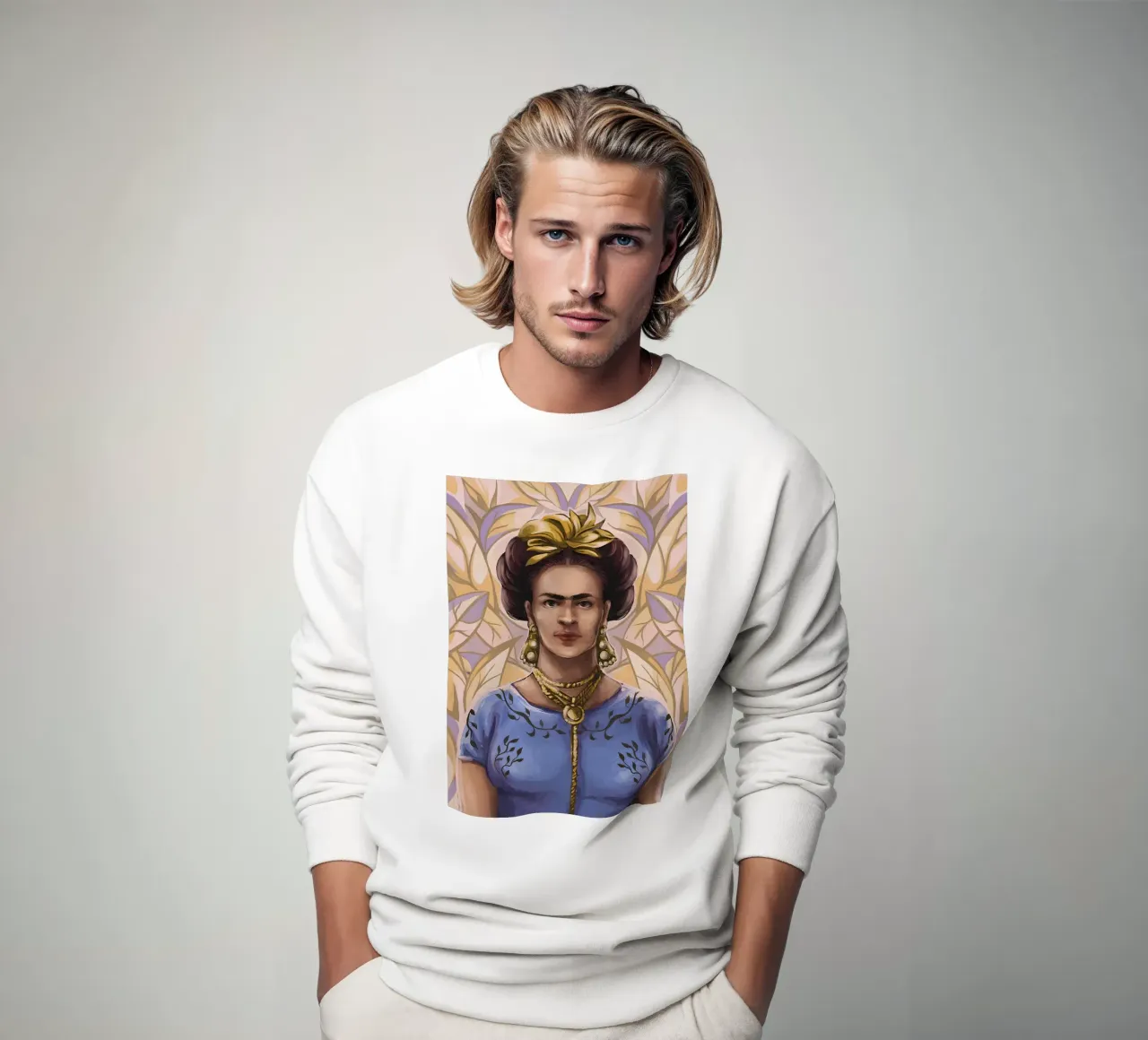 Ritratto Pop Art di Frida Kahlo - Iconico, femminista, trendy da parete felpa da NorwesClub