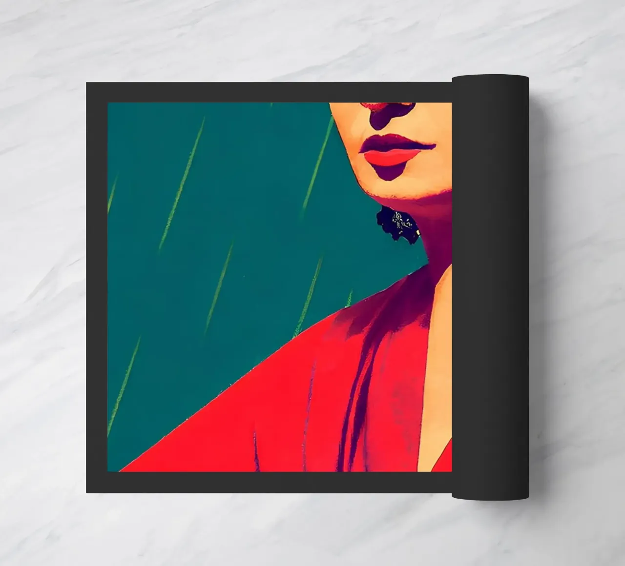 Frida Kahlo Neo-Pop - Bold, Iconic, Vibrant Digital Art doormat by NorwesClub