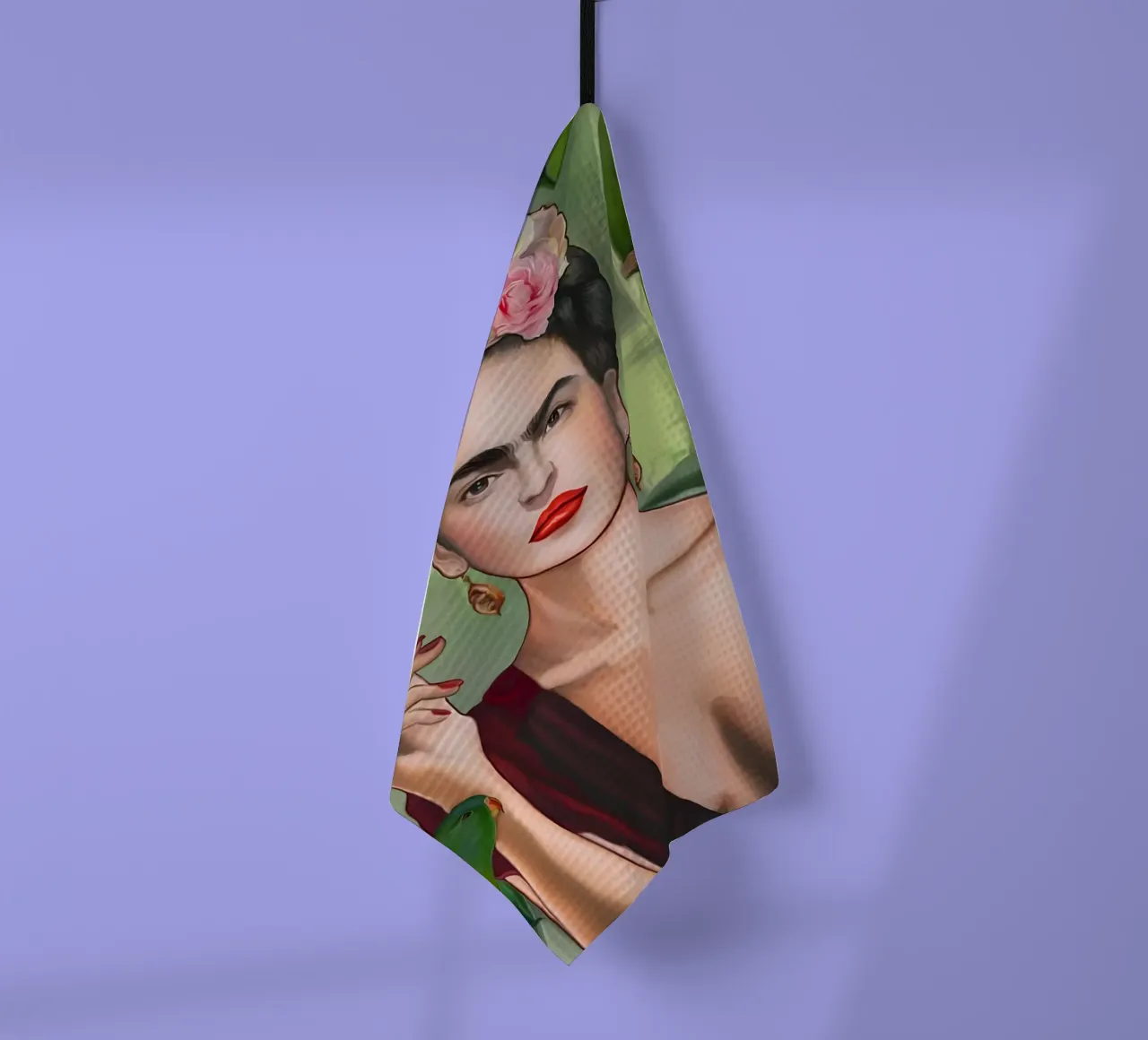 Frida Kahlo Tropical Pop - Exotic, Vibrant, Boho Chic Art tea towel by NorwesClub