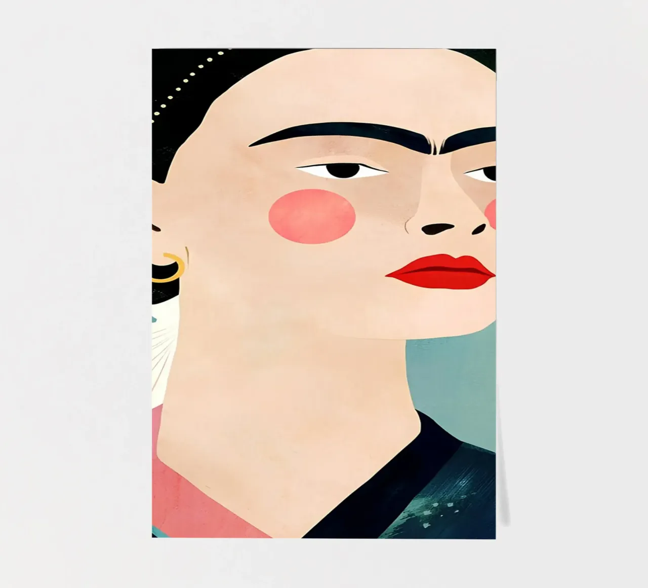 Frida Kahlo Stylized Portrait - Modern, Minimalist, Expressi sticker sheet by NorwesClub