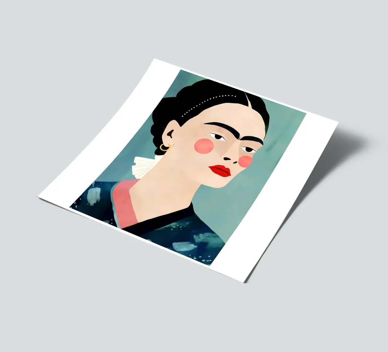 Frida Kahlo Stylized Portrait - Modern, Minimalist, Expressi sticker sheet by NorwesClub