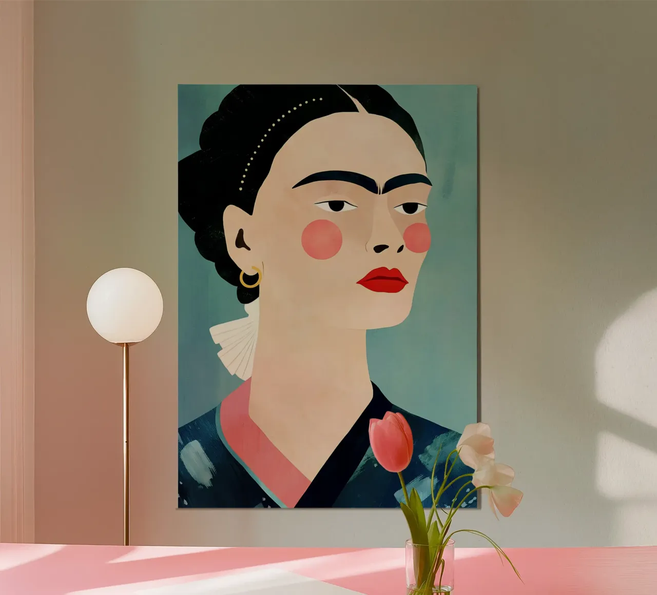 Frida Kahlo Stylized Portrait - Modern, Minimalist, Expressi hahnemühle by NorwesClub
