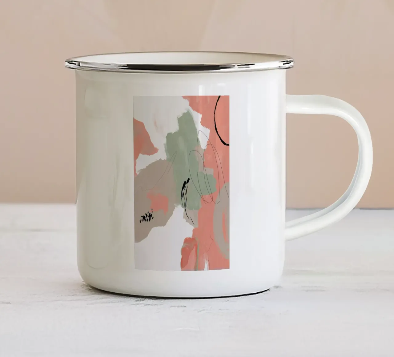 Sweet And Subtle Emaille Tasse von Studio One