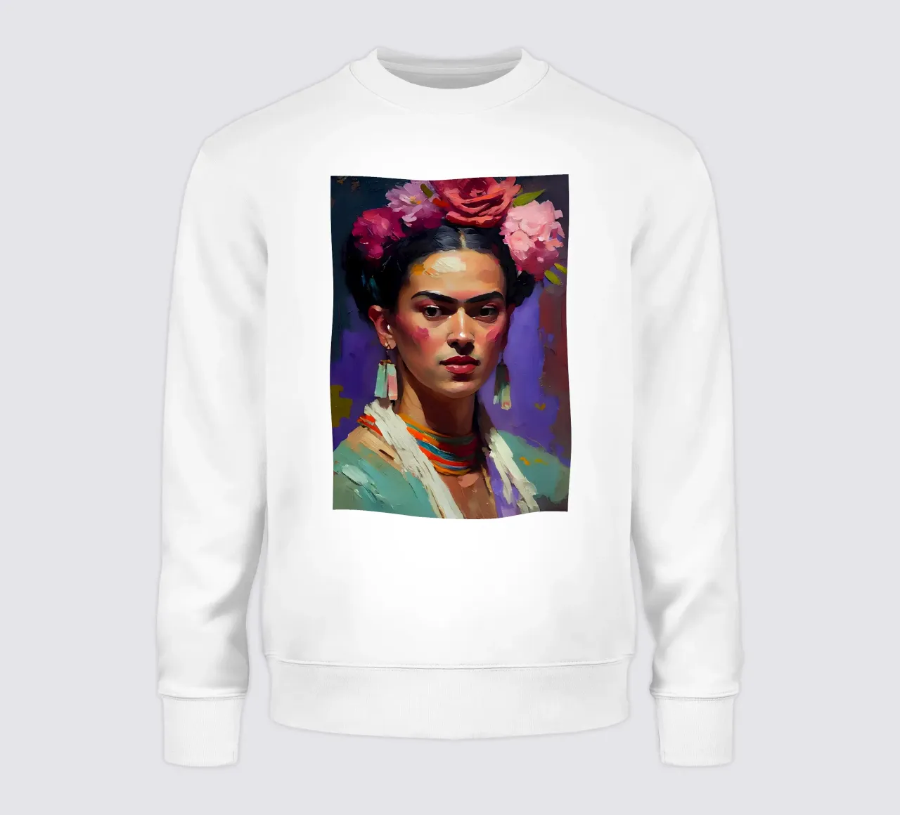 Ritratto espressionista di Frida Kahlo - Audace, testurizzato, colorato felpa da NorwesClub