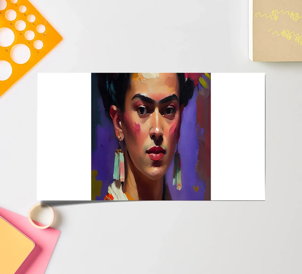 Frida Kahlo Expressionist Portrait - Bold, Textured, Colorfu sticker sheet by NorwesClub