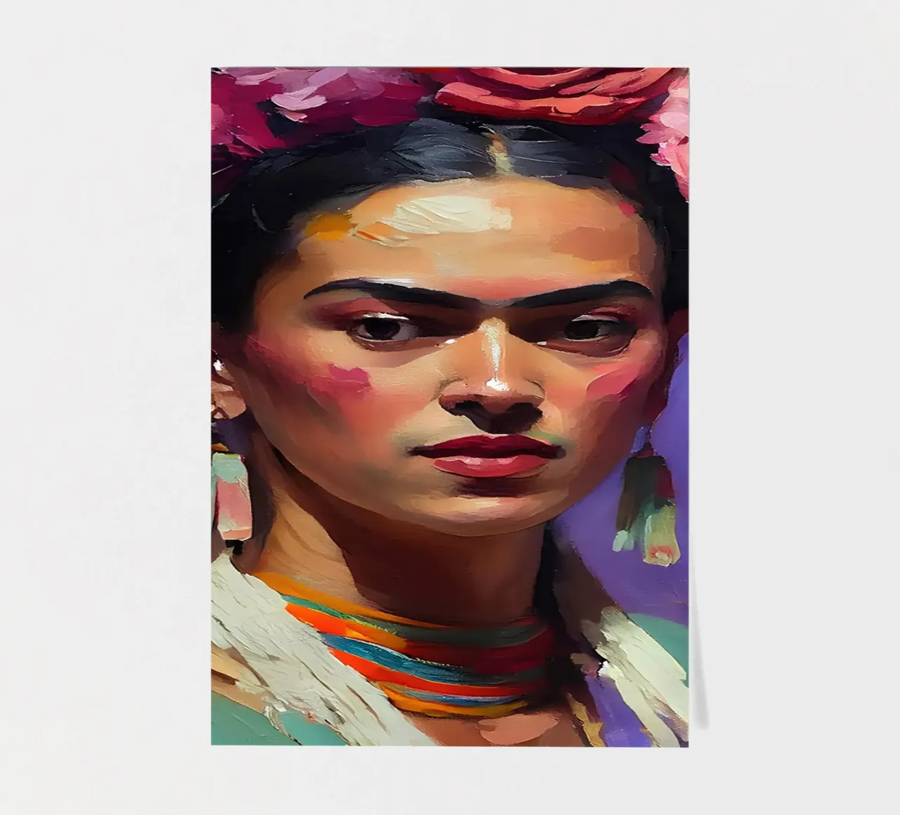 Frida Kahlo Expressionist Portrait - Bold, Textured, Colorfu sticker sheet by NorwesClub