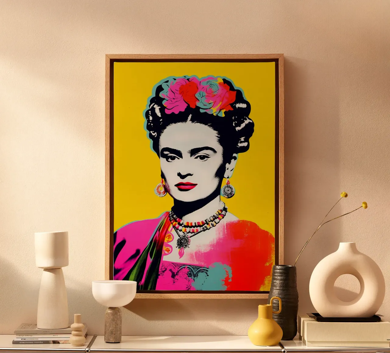Frida Kahlo Pop Art - Portrait audacieux, couleurs iconiques, p toile de NorwesClub