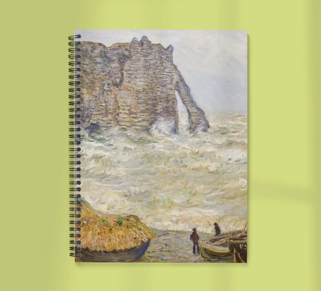 Das stürmische Meer von Claude Monet in Étretat (1883) Ringbuch von Monet Art Prints