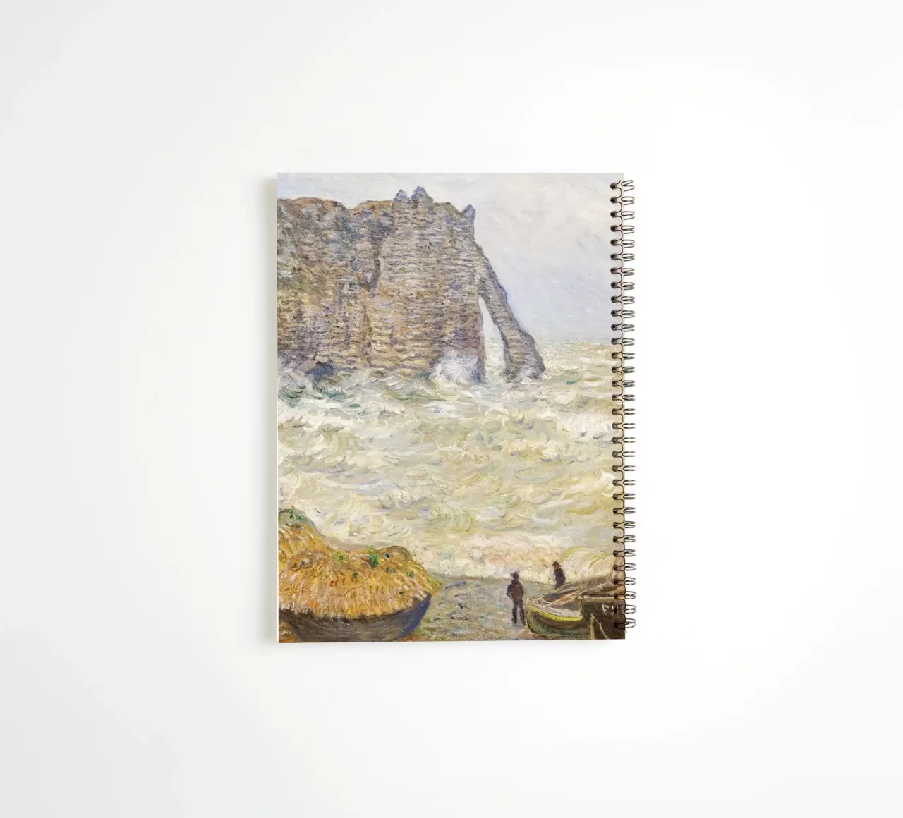 Das stürmische Meer von Claude Monet in Étretat (1883) Ringbuch von Monet Art Prints