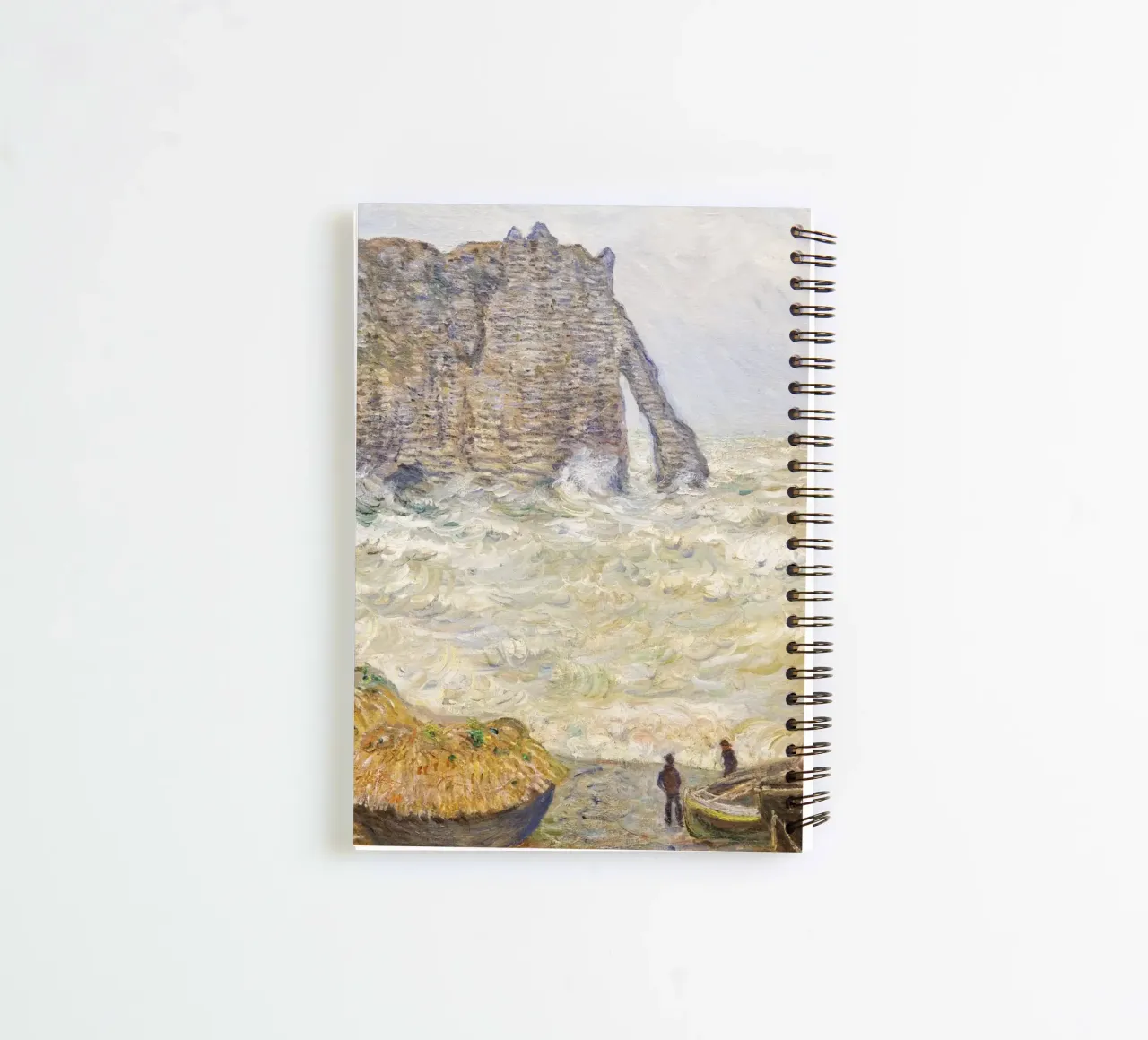 Das stürmische Meer von Claude Monet in Étretat (1883) Ringbuch von Monet Art Prints