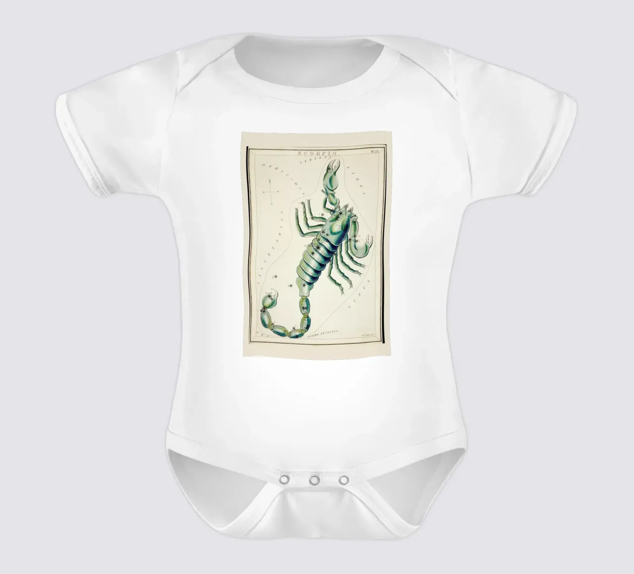 Scorpio body neonato maniche corte da Vintage by JUNIQE