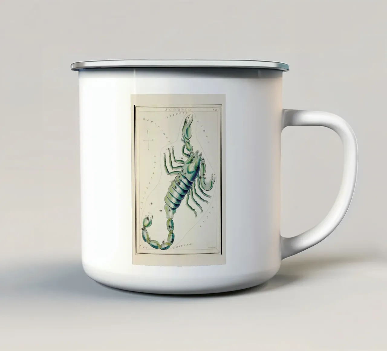 Scorpio tazza in smalto da Vintage by JUNIQE