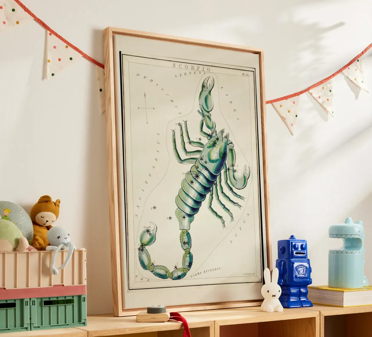 Scorpio canvas van Vintage by JUNIQE
