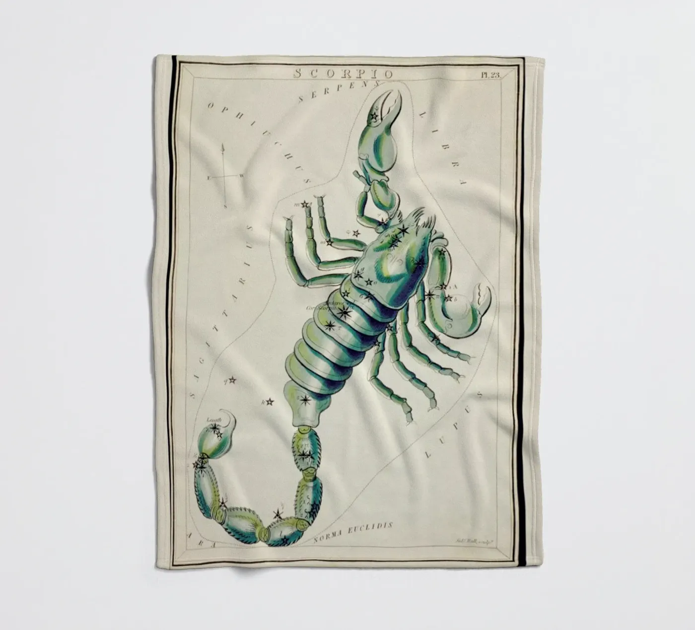 Scorpio Fleecedecke von Vintage by JUNIQE