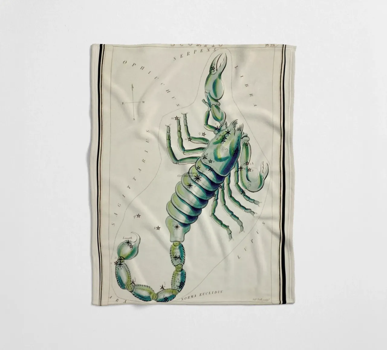 Scorpio coperta in pile da Vintage by JUNIQE