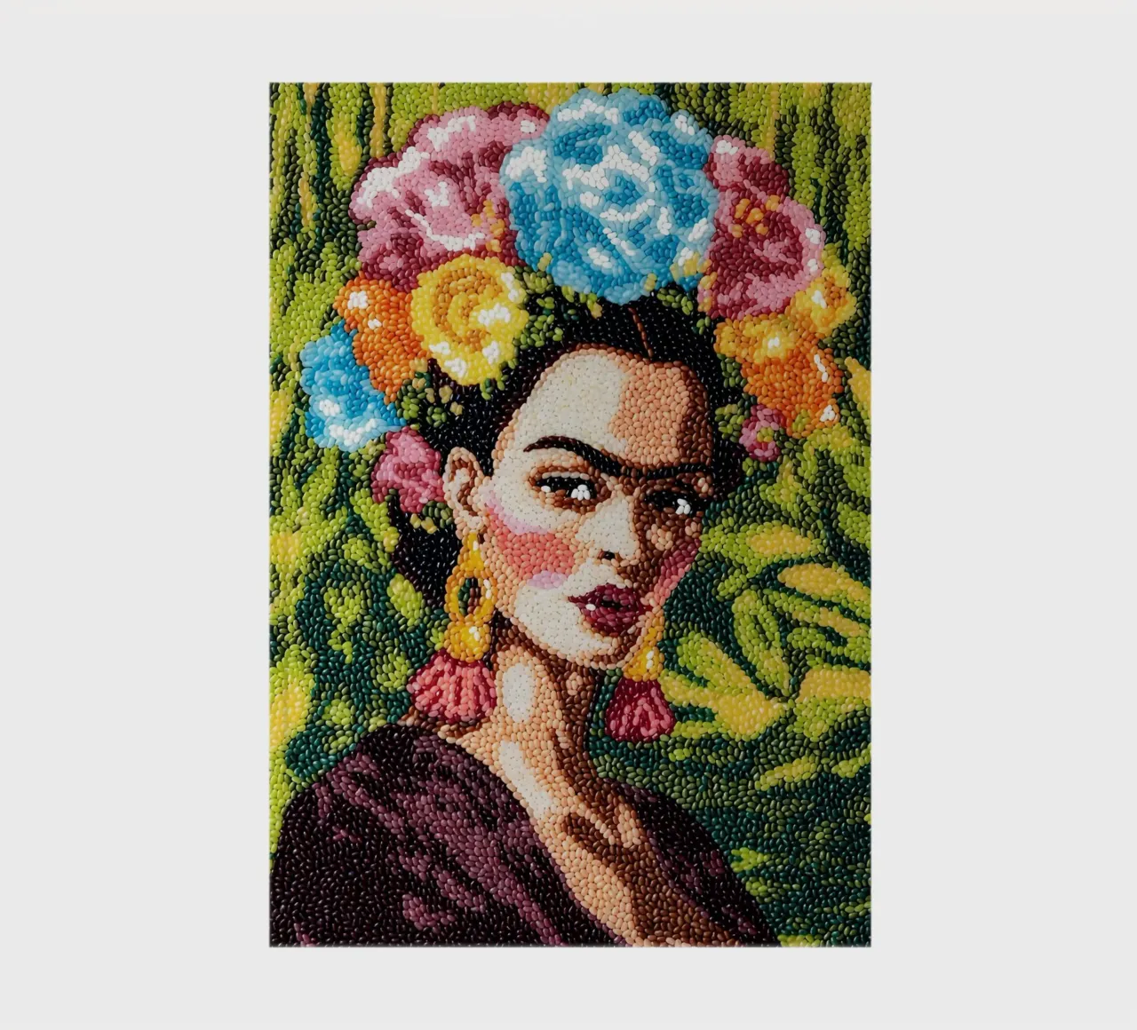 Frida Kahlo Textured Art - Pointe à l'aiguille unique Style Pop Icon carnet de notes de NorwesClub