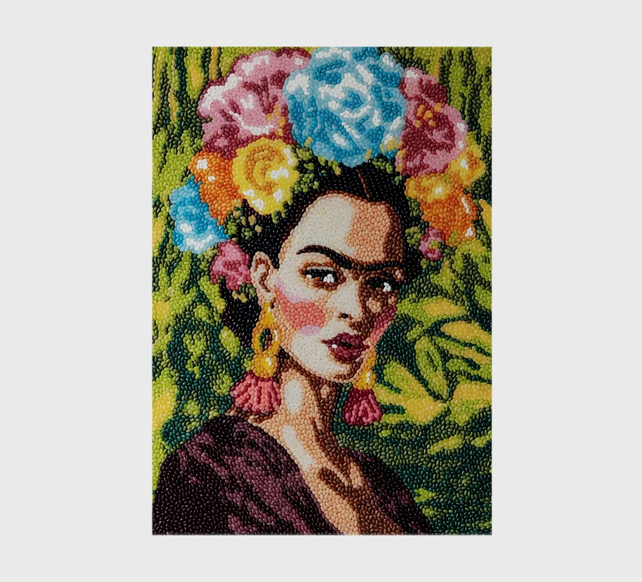 Frida Kahlo Textured Art - Pointe à l'aiguille unique Style Pop Icon carnet de notes de NorwesClub