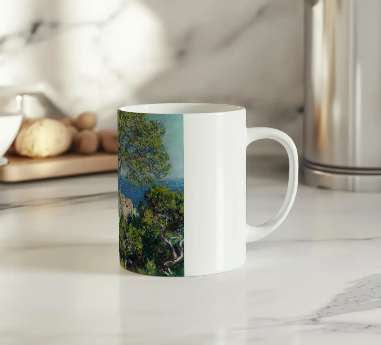 Bordighera (1884) di Claude Monet tazza in ceramica da Venus Art