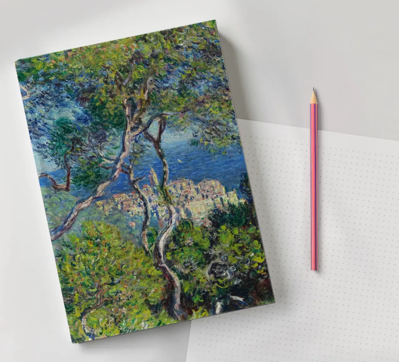Bordighera (1884) by Claude Monet notebook by Venus Art